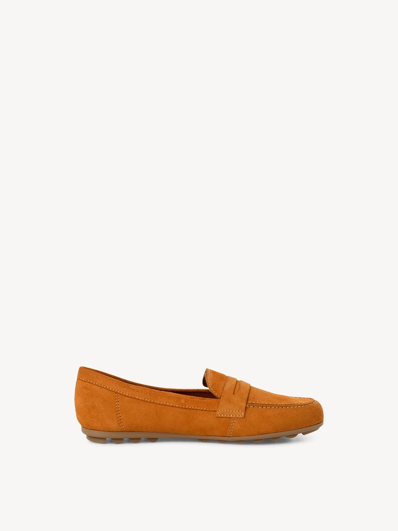 mocassino in pelle - arancione 1-24229-42-606 compra tamaris scarpe basse pantofole online