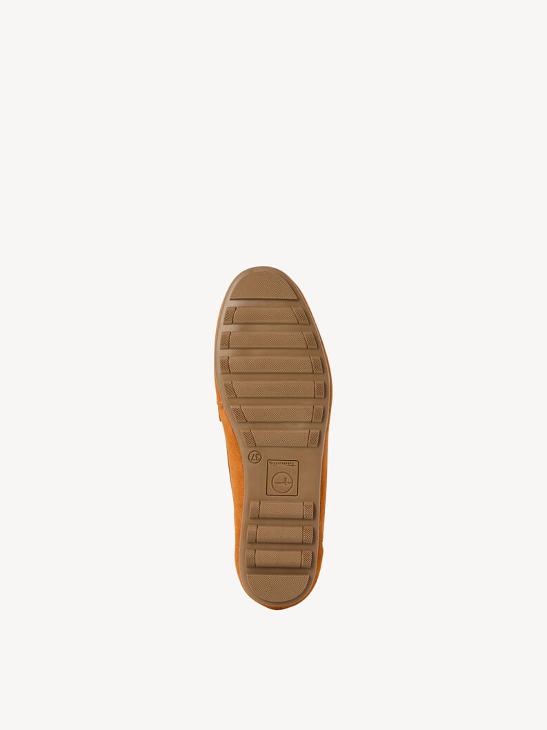 mocassino in pelle - arancione 1-24229-42-606 compra tamaris scarpe basse pantofole online
