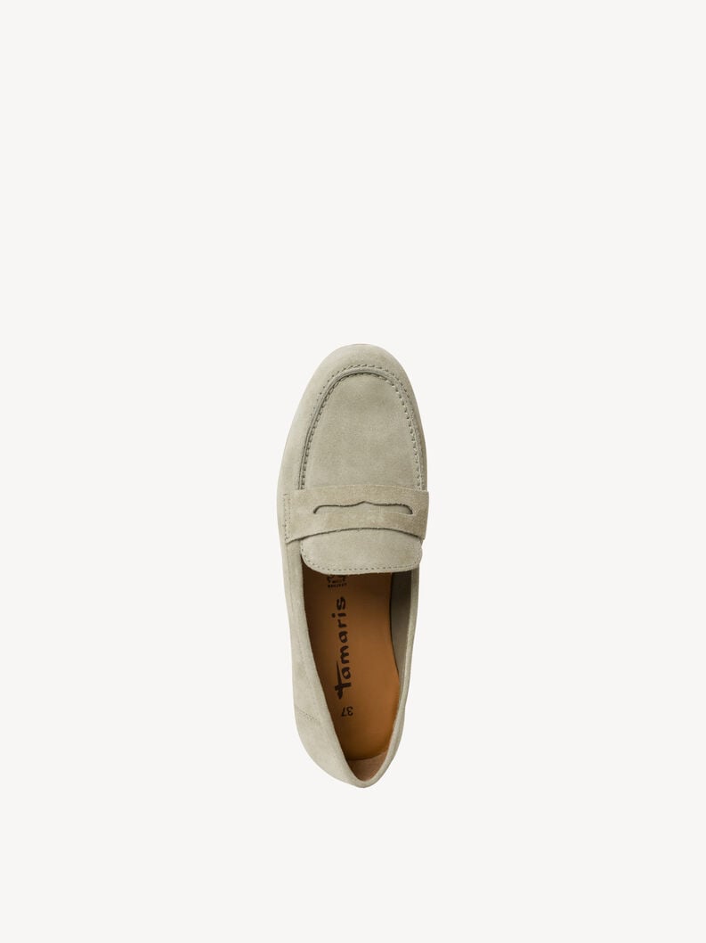 mocassino in pelle - verde 1-24229-42-763 compra tamaris scarpe basse pantofole online