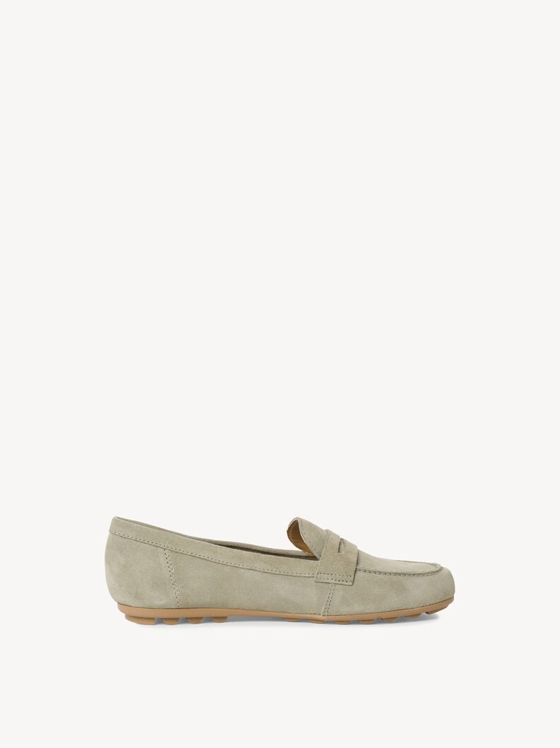 mocassino in pelle - verde 1-24229-42-763 compra tamaris scarpe basse pantofole online