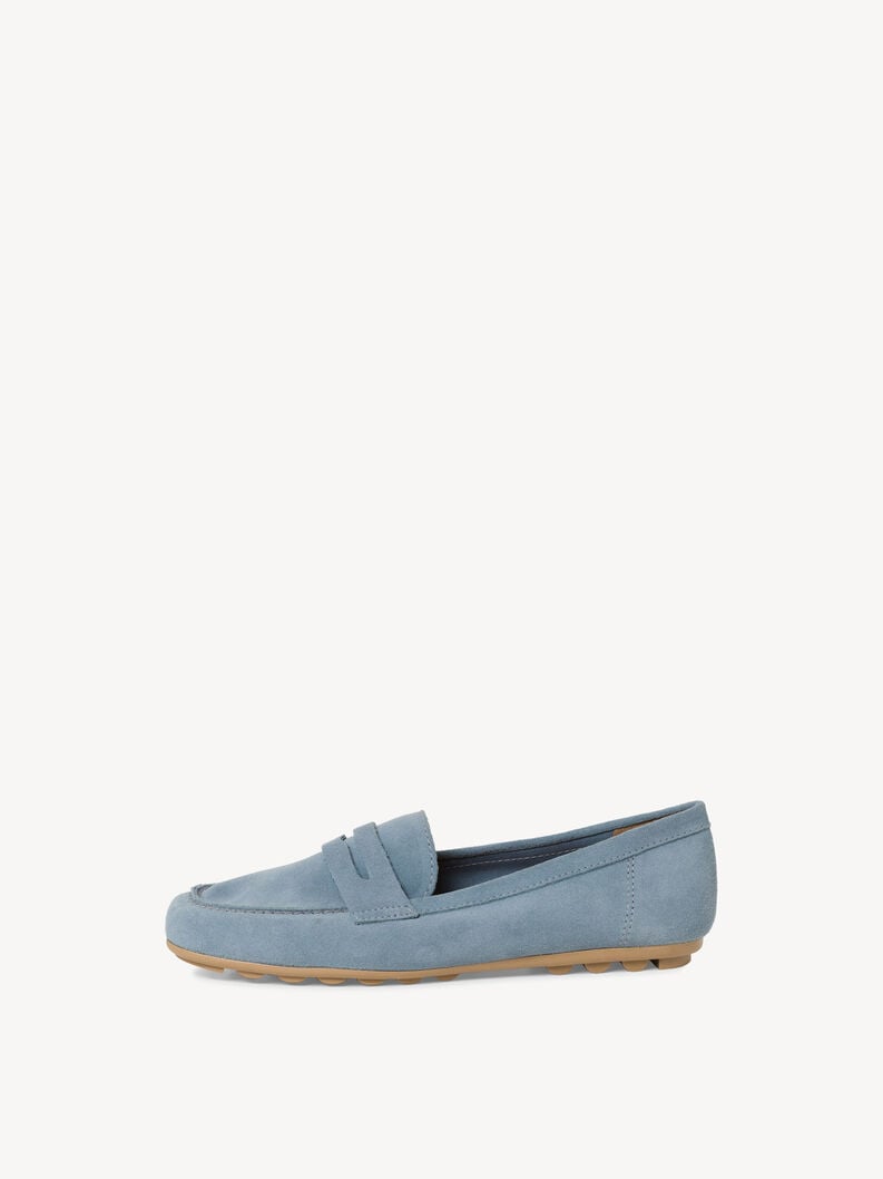 mocassino in pelle - blu 1-24229-42-880 compra tamaris scarpe basse pantofole online