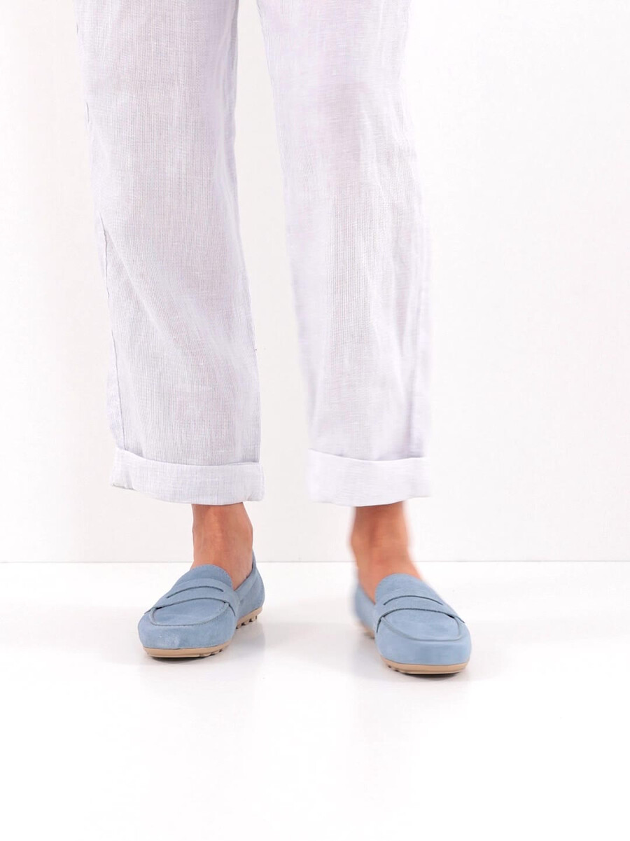 mocassino in pelle - blu 1-24229-42-880 compra tamaris scarpe basse pantofole online