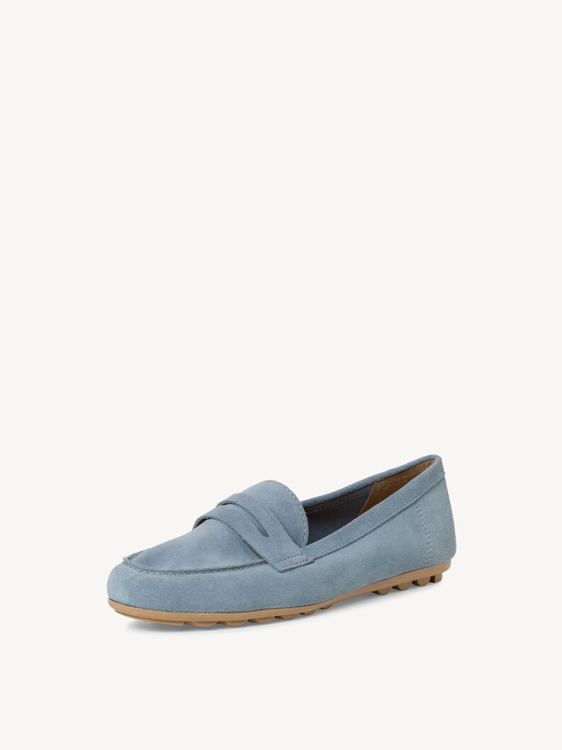 mocassino in pelle - blu 1-24229-42-880 compra tamaris scarpe basse pantofole online