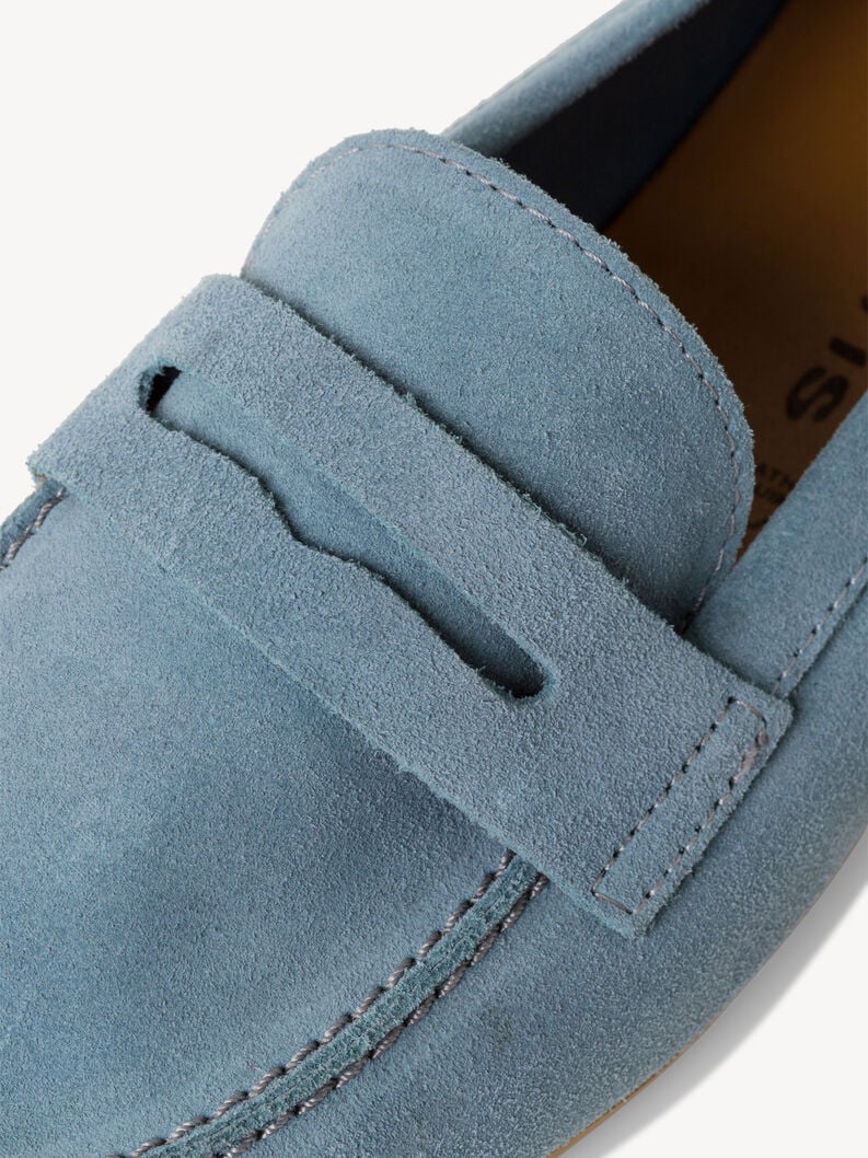 mocassino in pelle - blu 1-24229-42-880 compra tamaris scarpe basse pantofole online