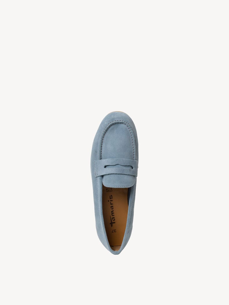 mocassino in pelle - blu 1-24229-42-880 compra tamaris scarpe basse pantofole online