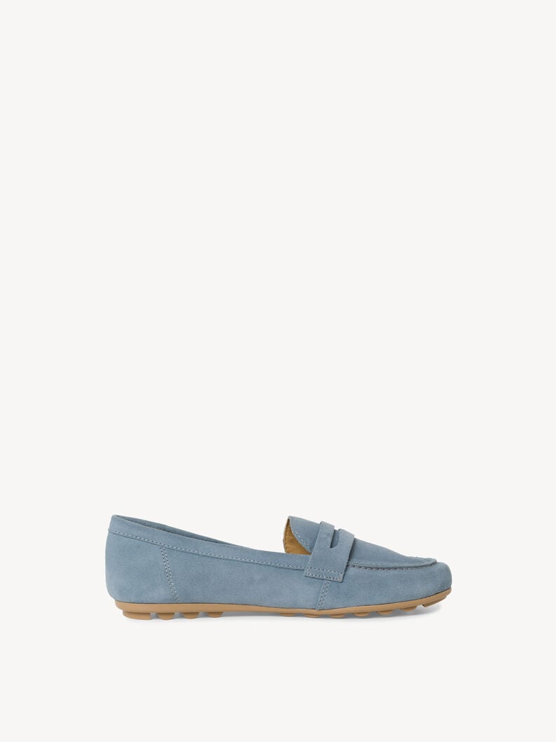 mocassino in pelle - blu 1-24229-42-880 compra tamaris scarpe basse pantofole online