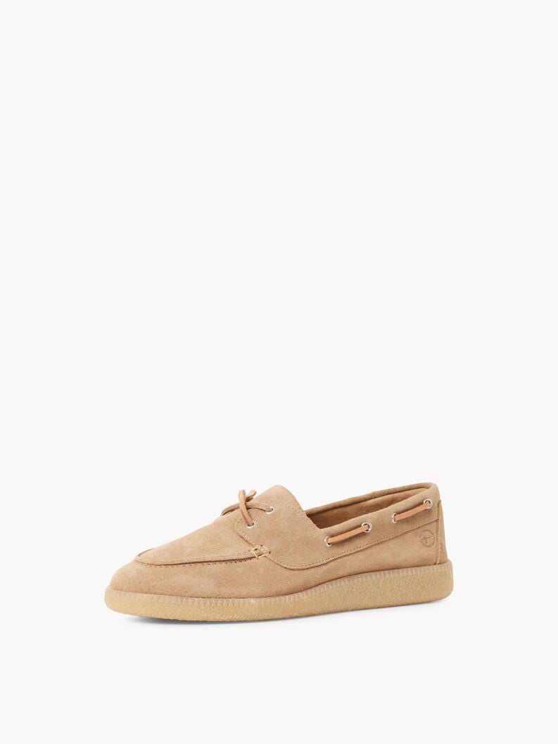 mocassino in pelle beige 1-24602-44-341 compra tamaris scarpe da barca online