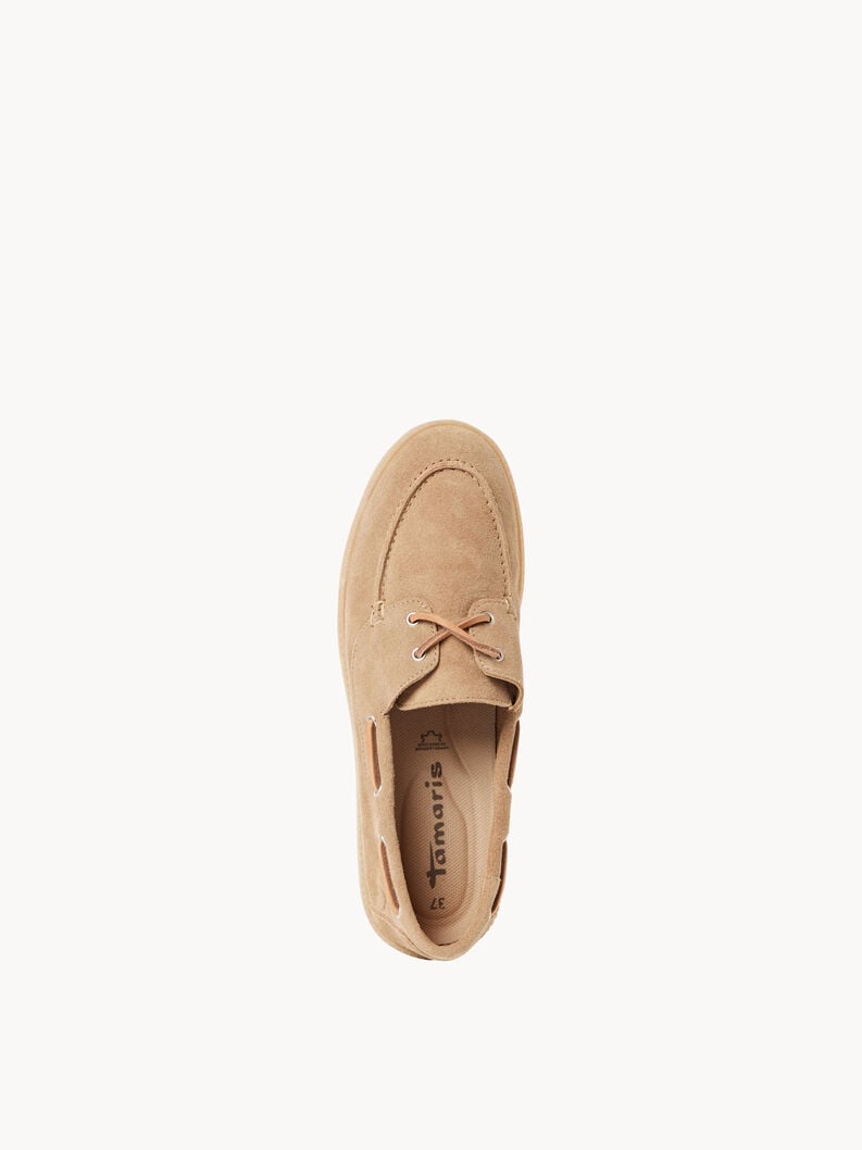mocassino in pelle beige 1-24602-44-341 compra tamaris scarpe da barca online