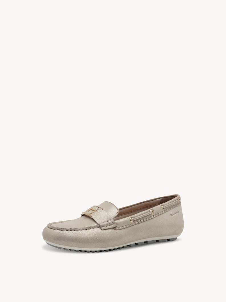 mocassino in pelle beige 1-24630-44-179 compra tamaris scarpe da barca online