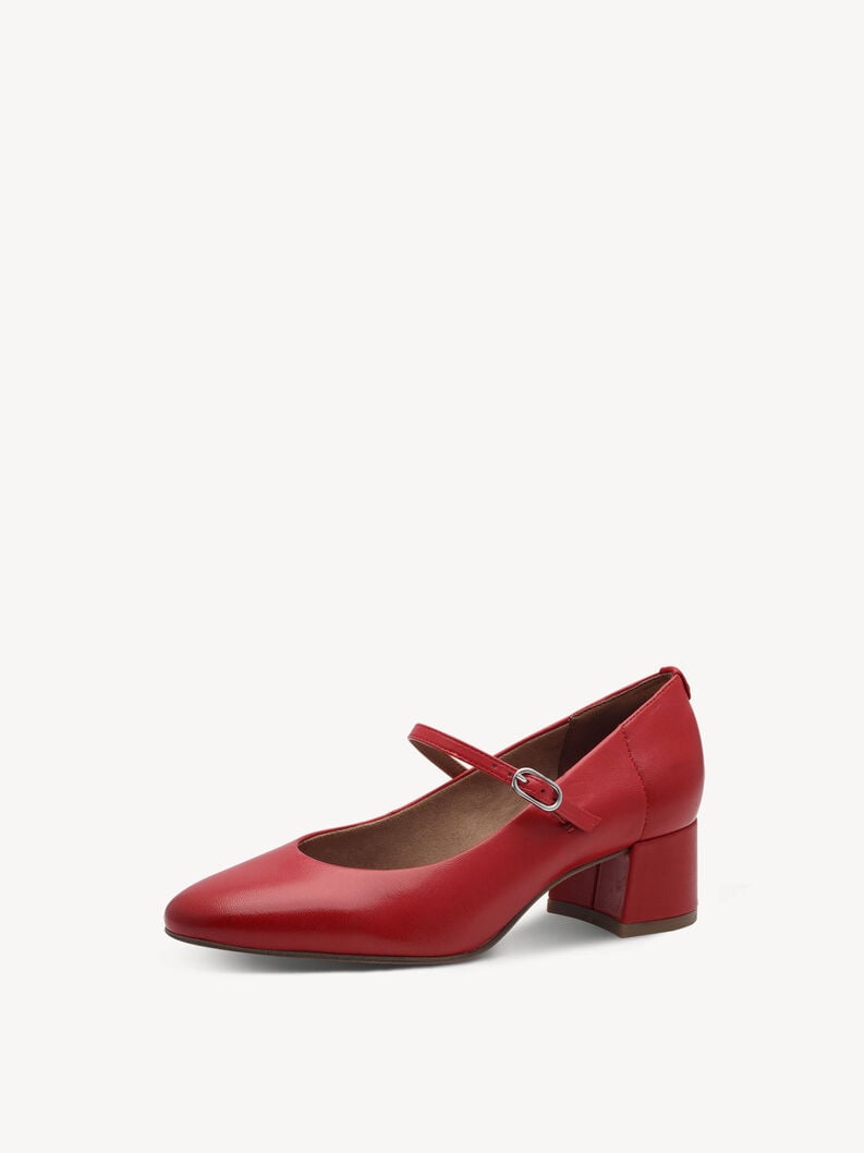 in pelle pompe rosso 1-22311-43-543 compra tamaris pompe online