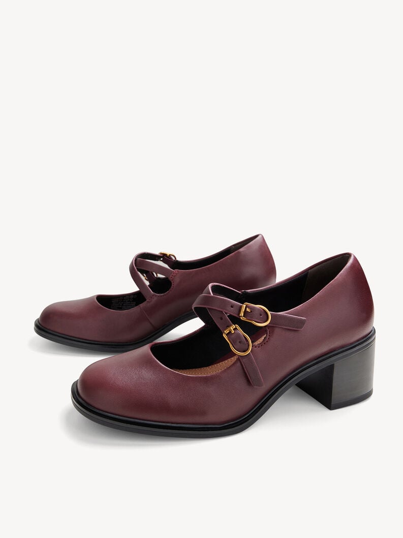 in pelle pompe rosso 1-22411-45-537 compra tamaris pompe online