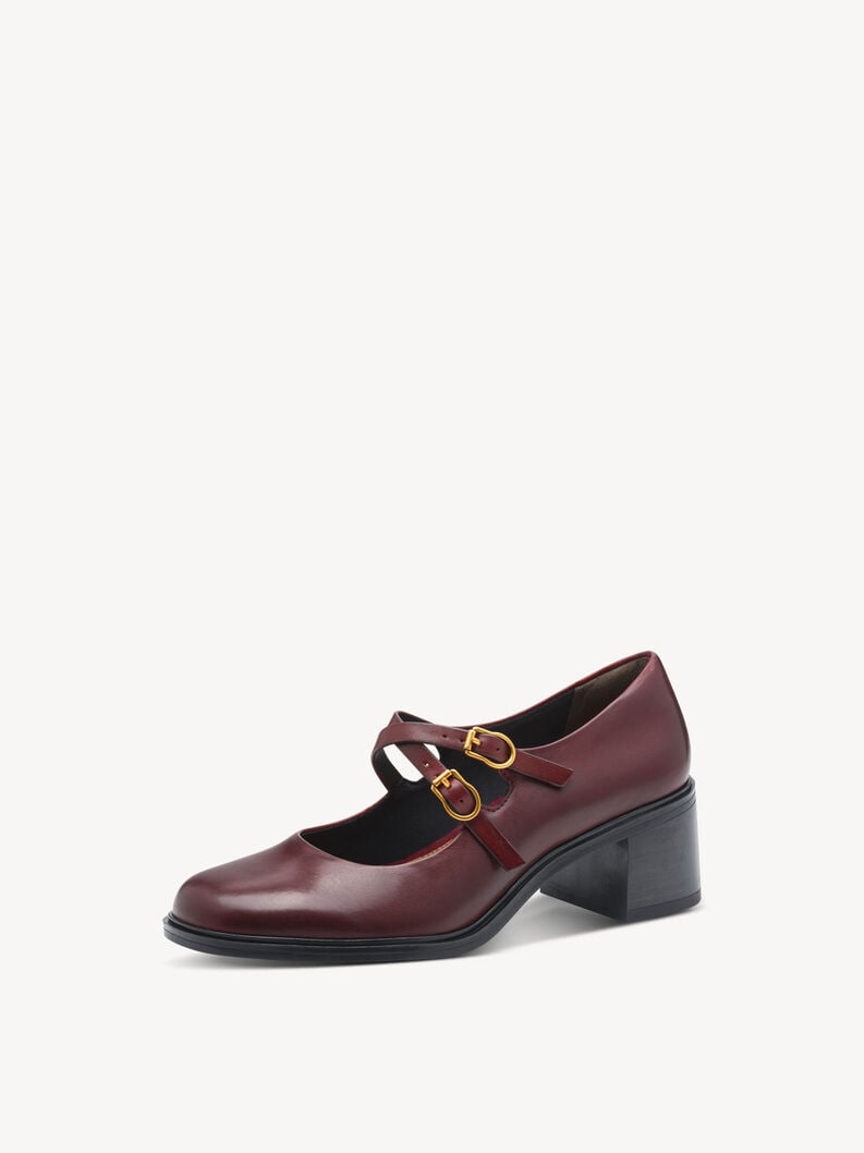 in pelle pompe rosso 1-22411-45-537 compra tamaris pompe online