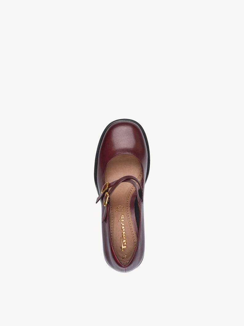 in pelle pompe rosso 1-22411-45-537 compra tamaris pompe online