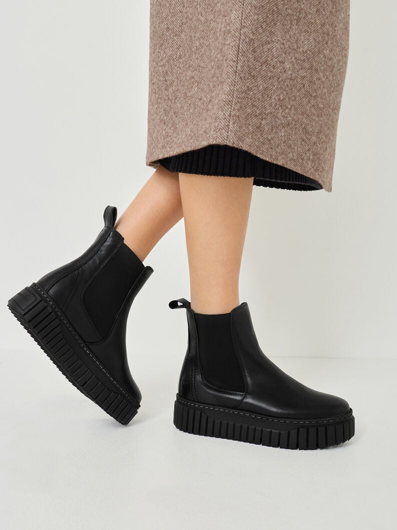 cuoio chelsea boot - nero 1-25445-45-003 compra tamaris stivaletti online