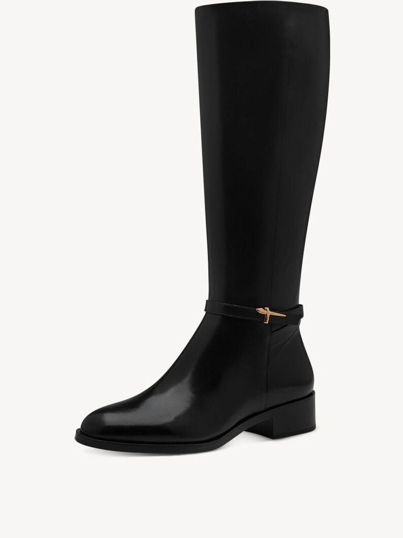 stivali in pelle - nero 1-25529-43-001 compra tamaris stivali online