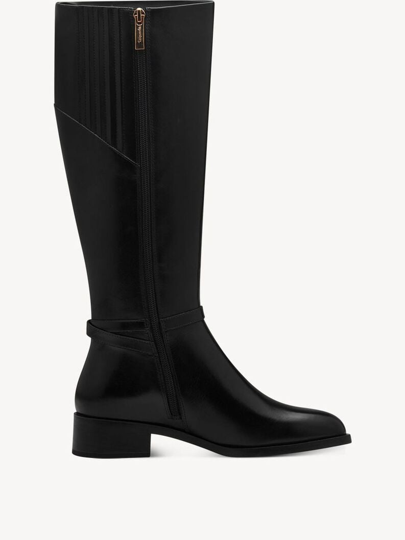 stivali in pelle - nero 1-25529-43-001 compra tamaris stivali online