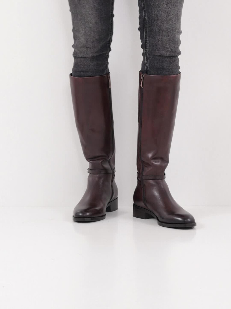 stivali in pelle - marrone 1-25529-43-342 compra tamaris stivali online