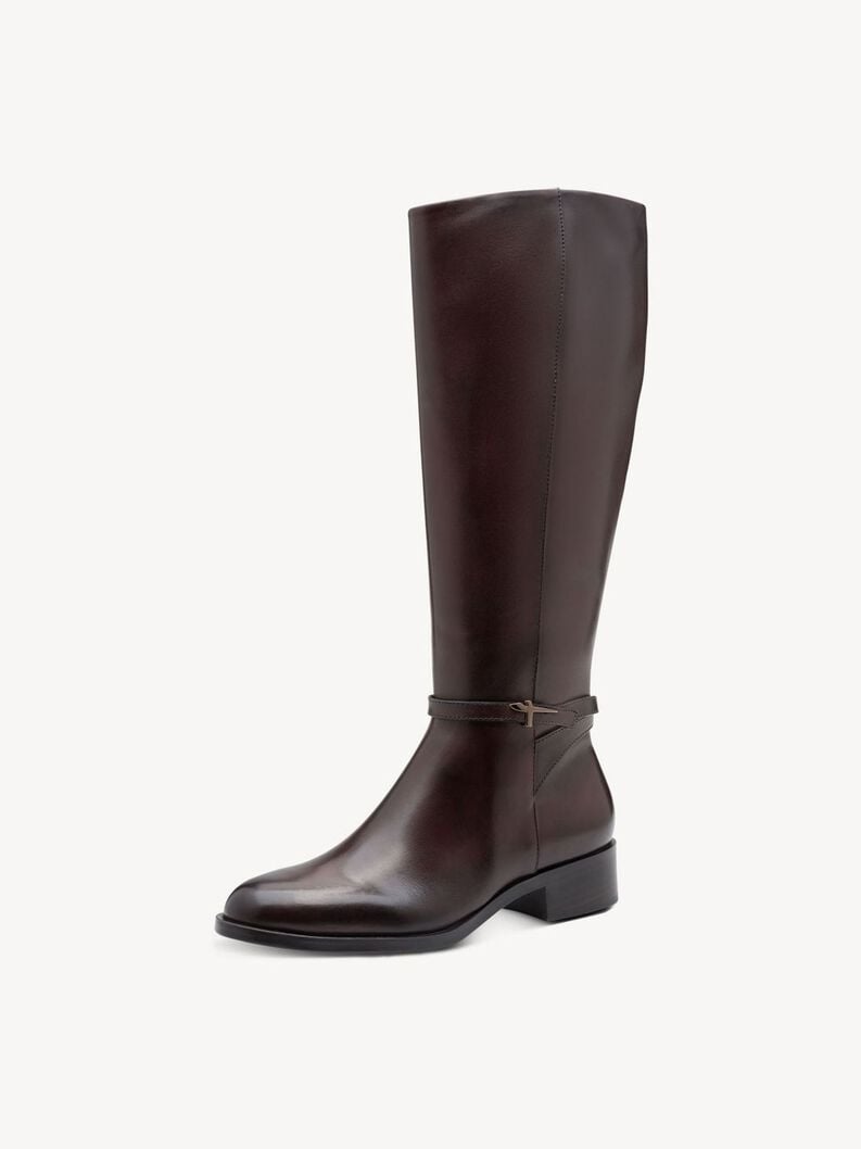 stivali in pelle - marrone 1-25529-43-342 compra tamaris stivali online
