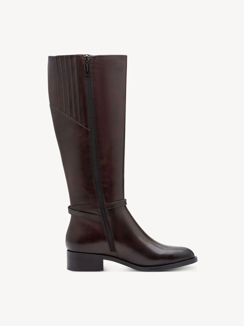 stivali in pelle - marrone 1-25529-43-342 compra tamaris stivali online