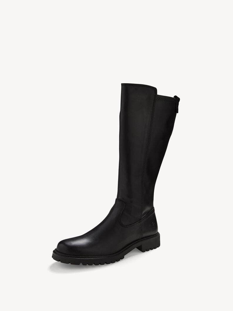 stivali in pelle - nero 1-25605-43-001 compra tamaris stivali online