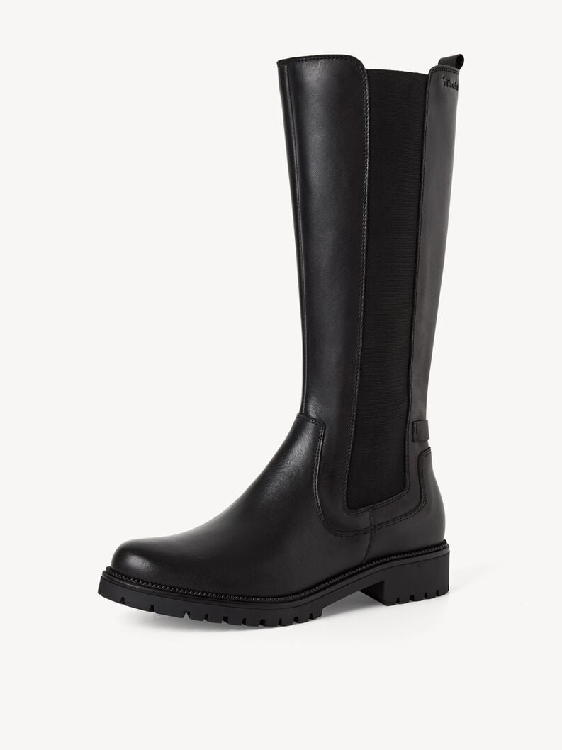 stivali in pelle - nero 1-25631-45-001 compra tamaris stivali online