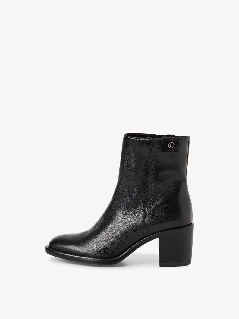 bootie in pelle - nero 1-25318-45-001 compra tamaris stivaletti online