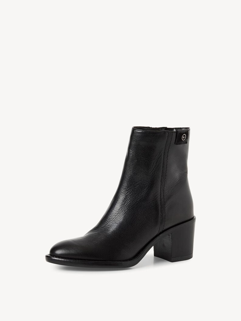 bootie in pelle - nero 1-25318-45-001 compra tamaris stivaletti online