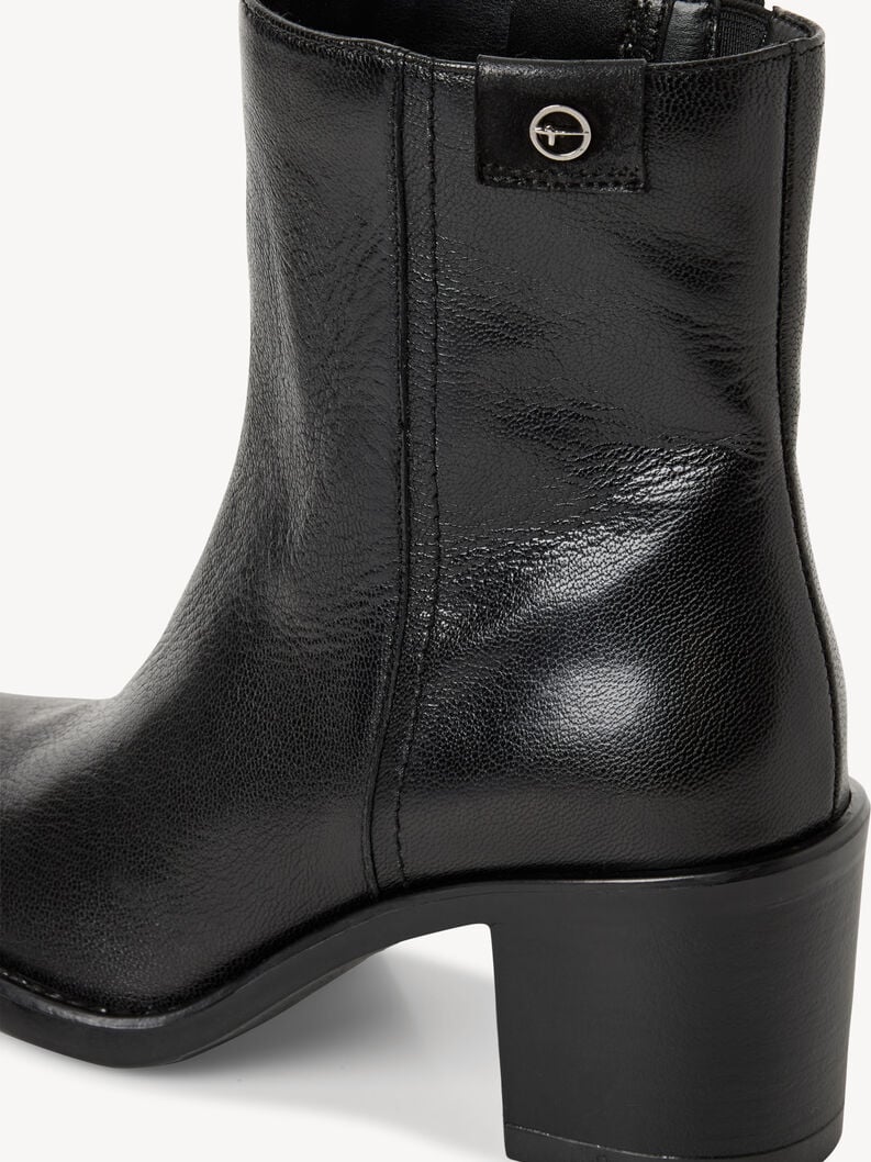 bootie in pelle - nero 1-25318-45-001 compra tamaris stivaletti online