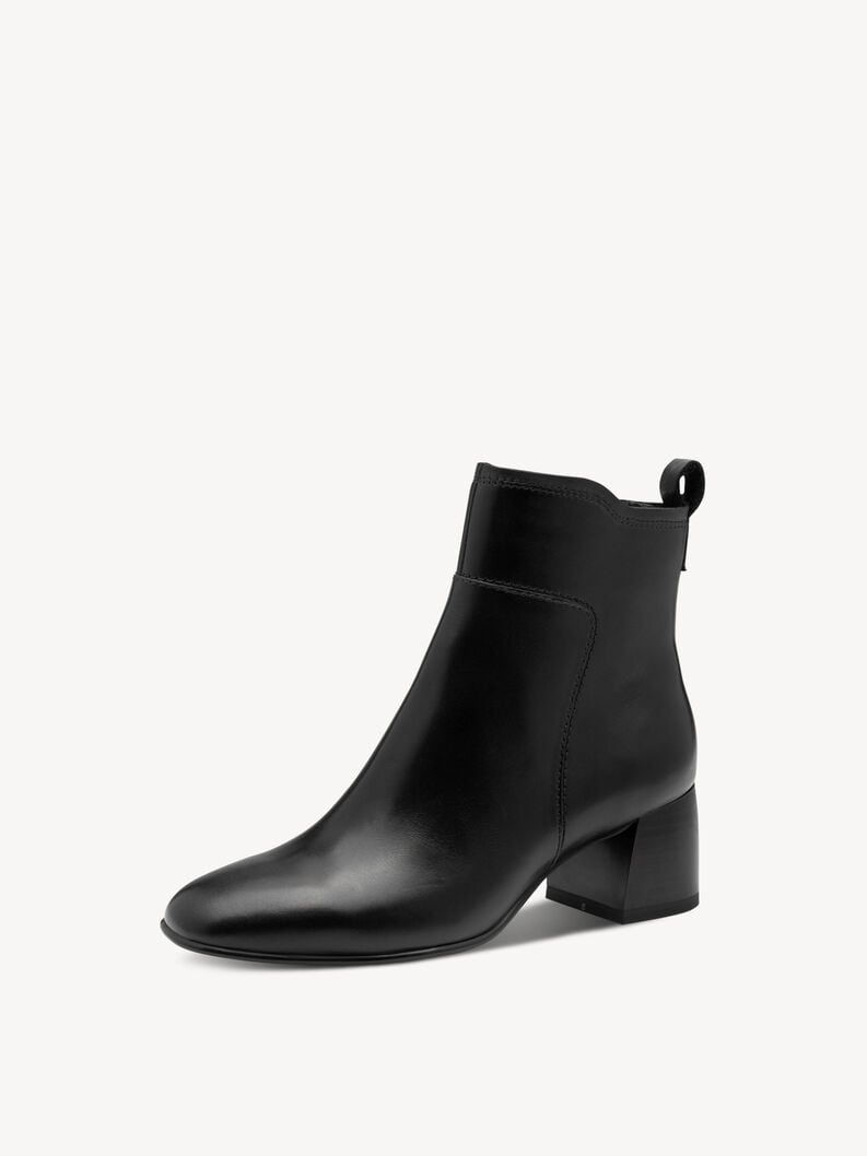 bootie in pelle - nero 1-25323-45-003 compra tamaris stivaletti online
