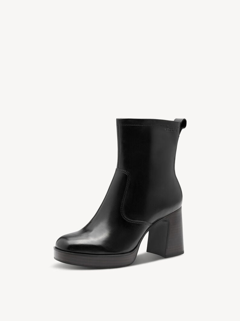 bootie in pelle - nero 1-25324-45-001 compra tamaris stivaletti online