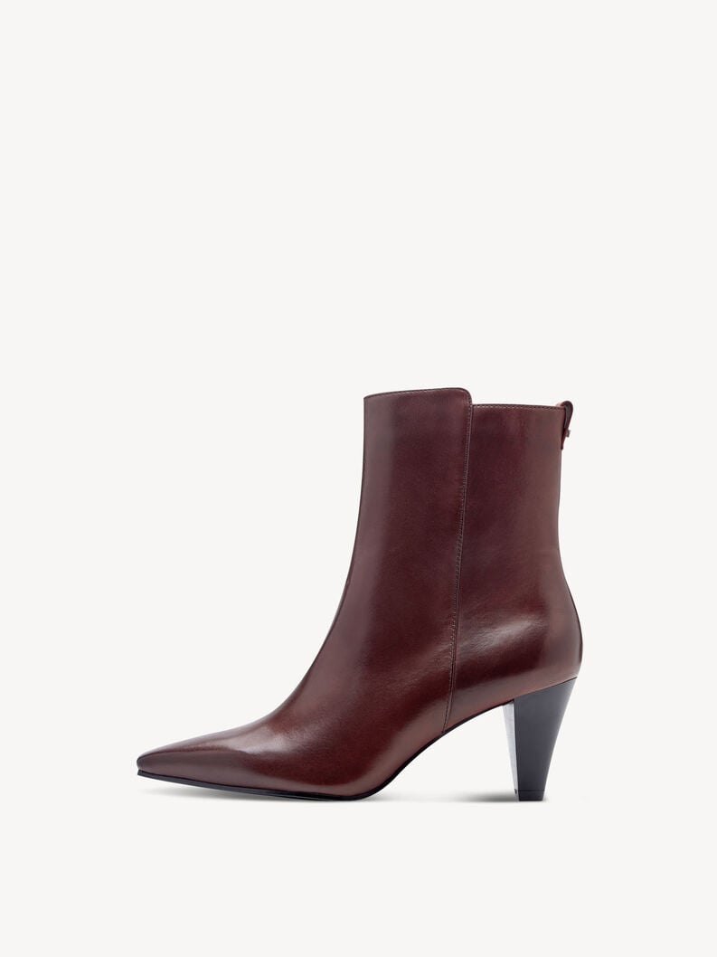 bootie in pelle - rosso 1-25364-45-549 compra tamaris stivaletti online