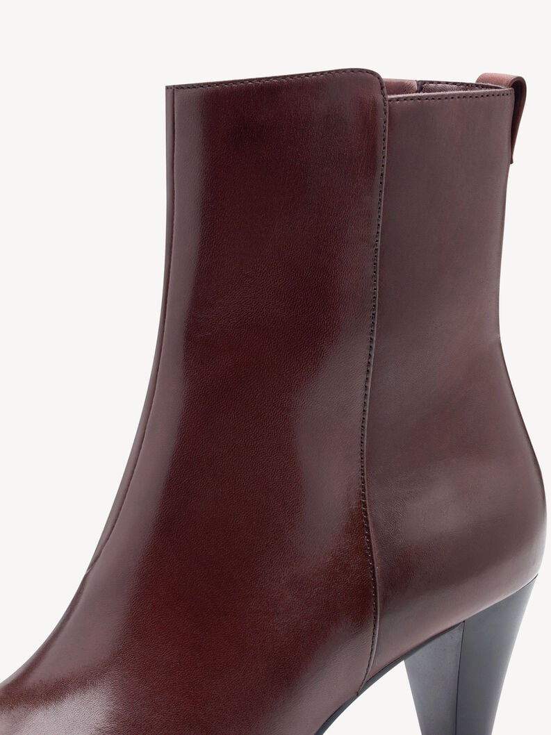 bootie in pelle - rosso 1-25364-45-549 compra tamaris stivaletti online
