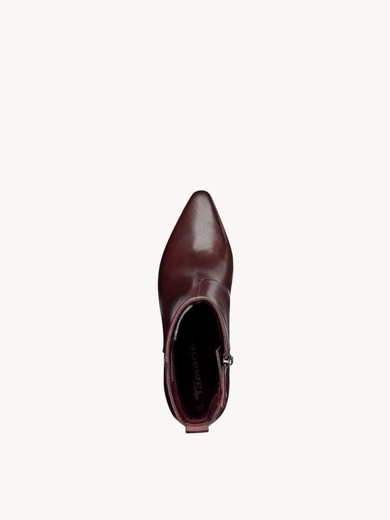 bootie in pelle - rosso 1-25364-45-549 compra tamaris stivaletti online