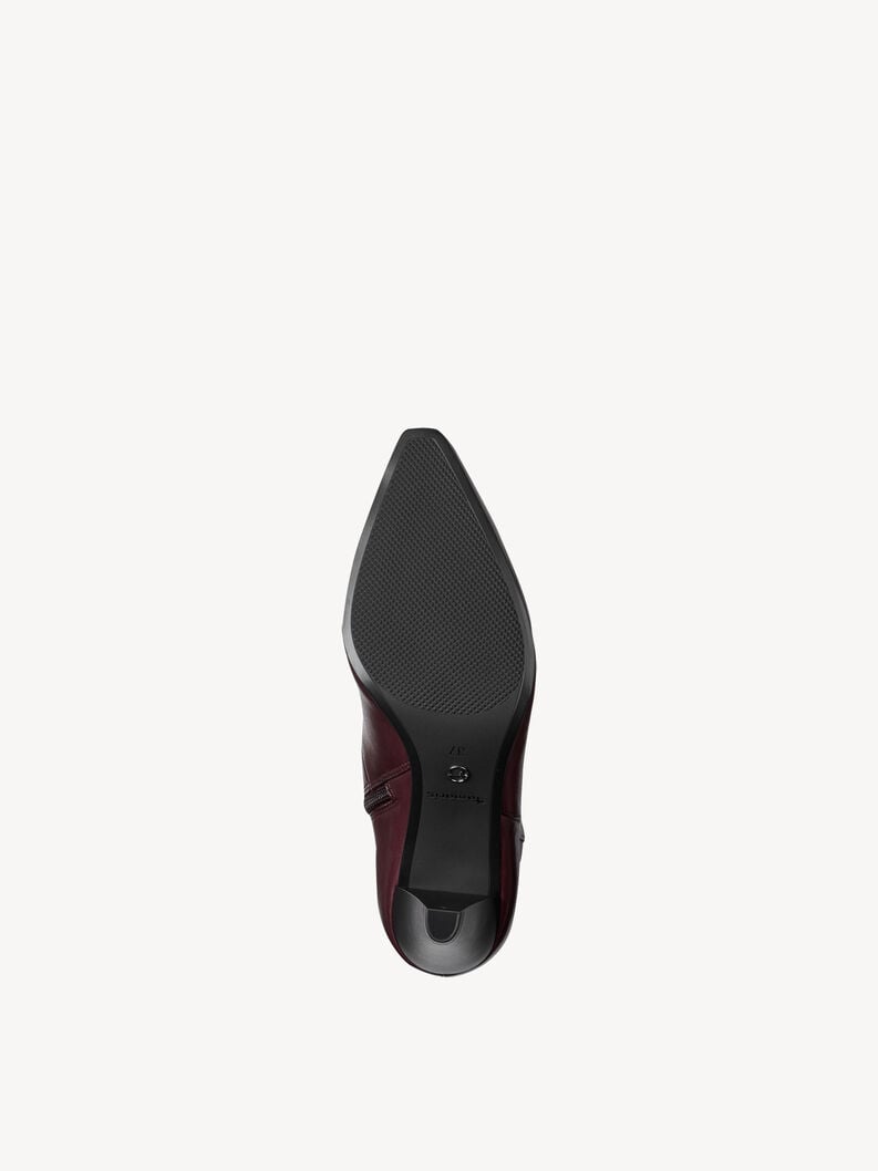 bootie in pelle - rosso 1-25364-45-549 compra tamaris stivaletti online