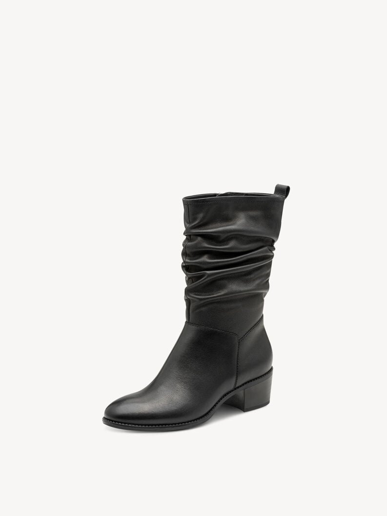 bootie in pelle - nero 1-25379-45-003 compra tamaris stivaletti online