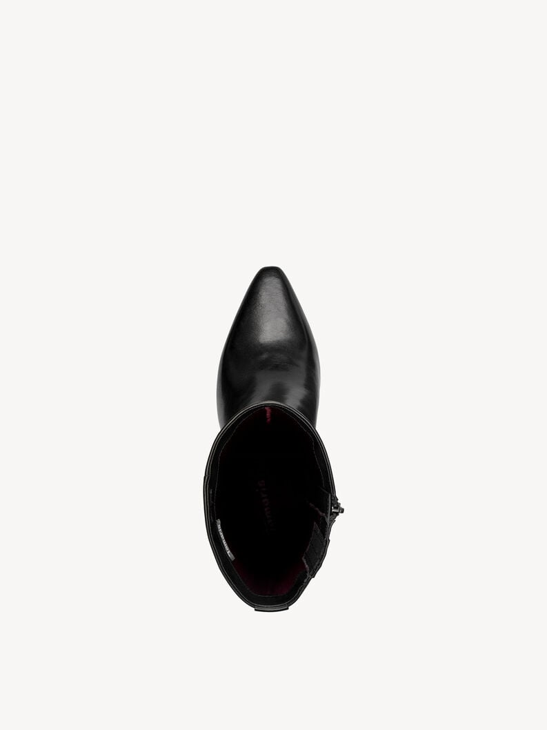 bootie in pelle - nero 1-25384-45-003 compra tamaris stivaletti online