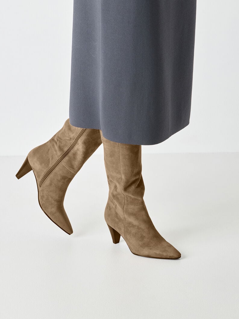 bootie in pelle - marrone 1-25384-45-435 compra tamaris stivaletti online