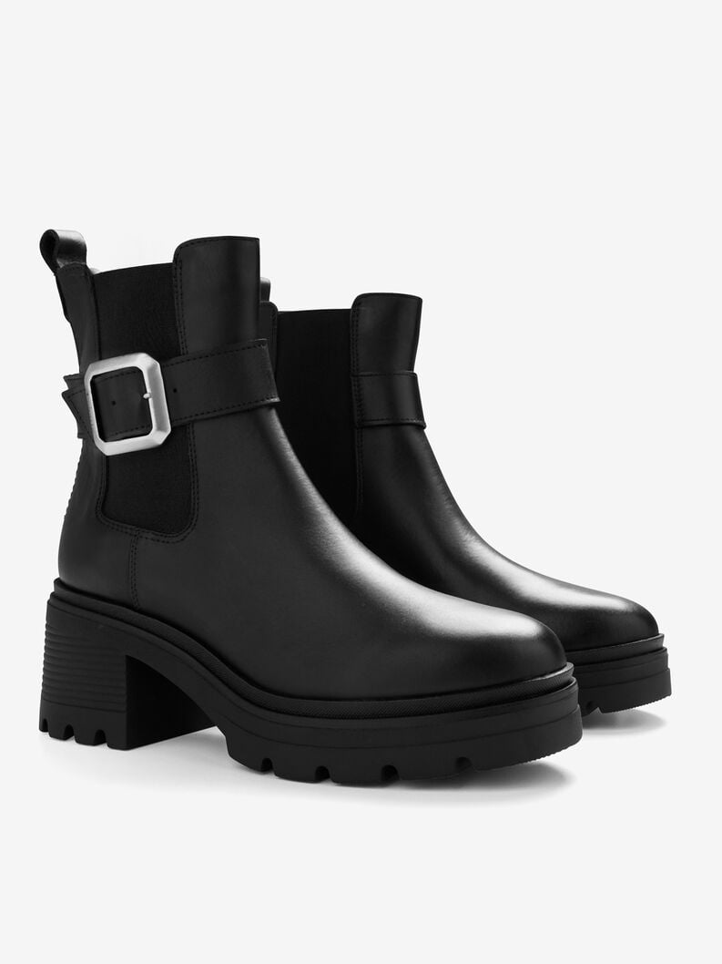bootie in pelle - nero 1-25433-45-001 compra tamaris stivaletti online