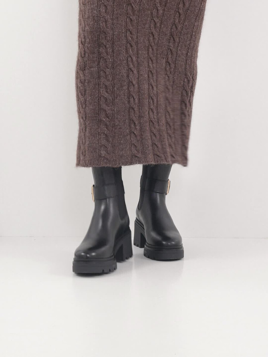 bootie in pelle - nero 1-25433-45-001 compra tamaris stivaletti online