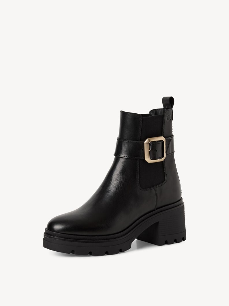 bootie in pelle - nero 1-25433-45-001 compra tamaris stivaletti online