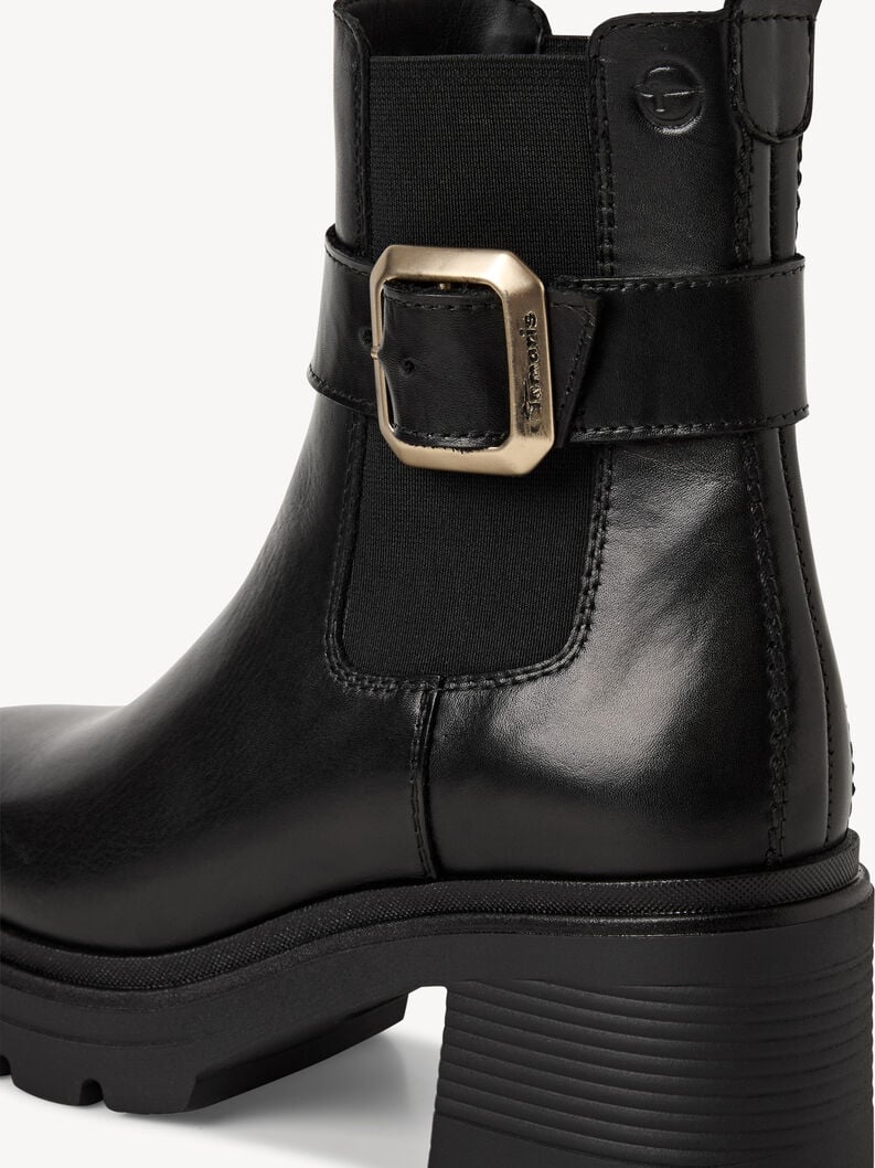 bootie in pelle - nero 1-25433-45-001 compra tamaris stivaletti online