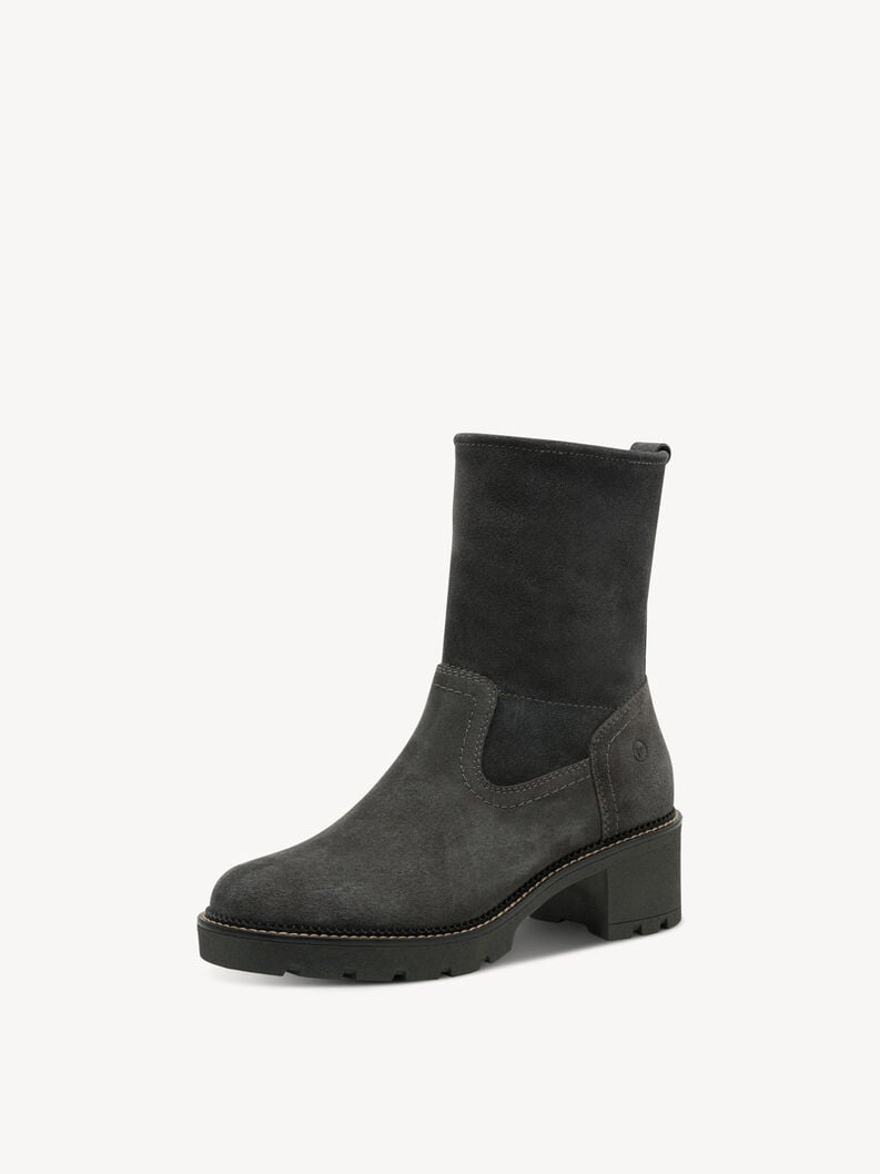 bootie in pelle - grigio 8-85302-45-215 compra tamaris ampia stivaletti online