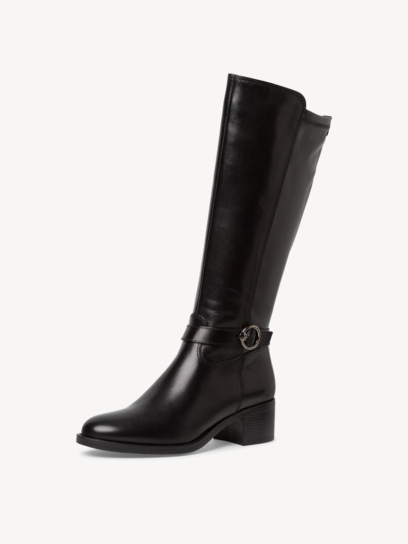 stivali in pelle - nero 1-25537-41-001 compra tamaris stivali online