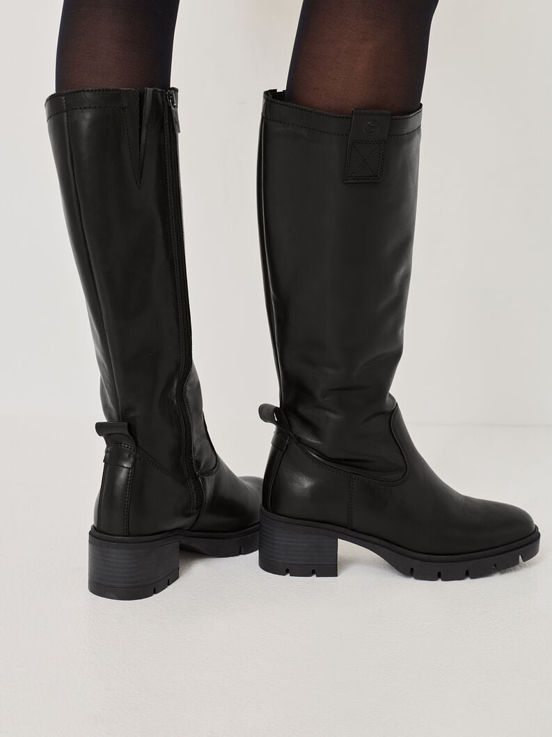 stivali in pelle - nero 1-25601-43-003 compra tamaris stivali online