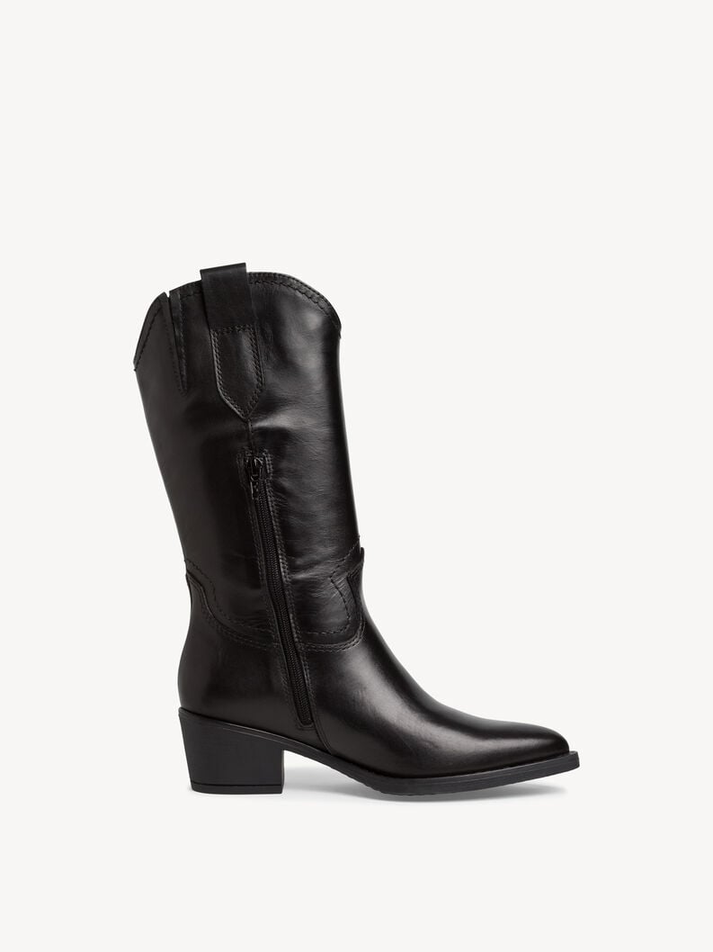 stivali in pelle - nero 1-25701-41-003 compra tamaris capodanno abiti on-line