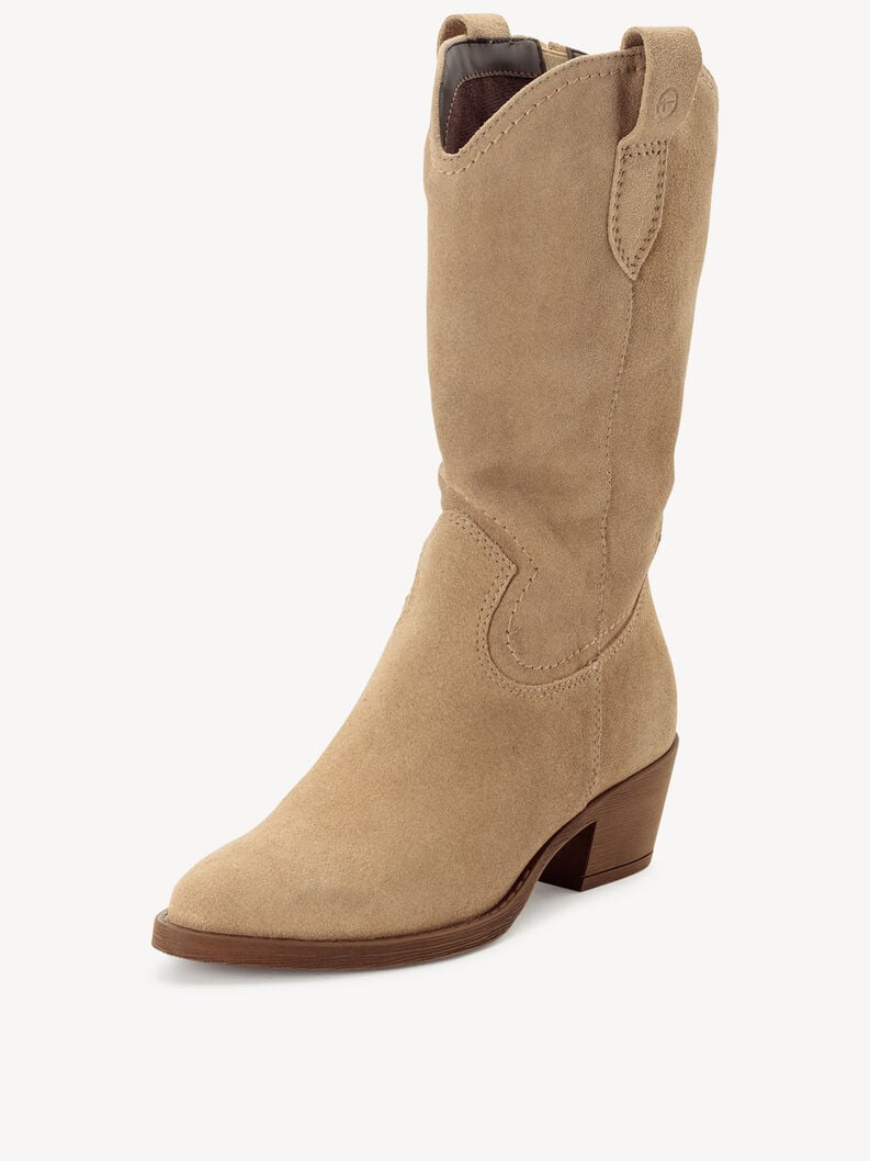 stivali in pelle - beige 1-25701-41-400 compra tamaris online