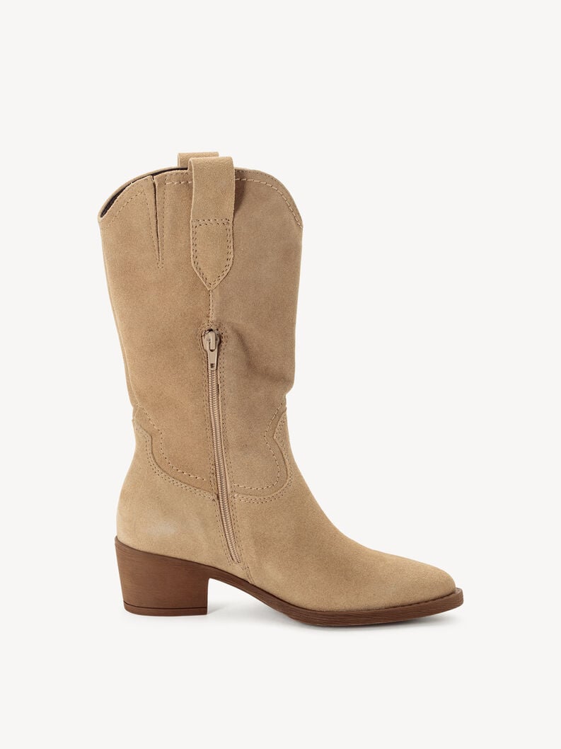 stivali in pelle - beige 1-25701-41-400 compra tamaris online