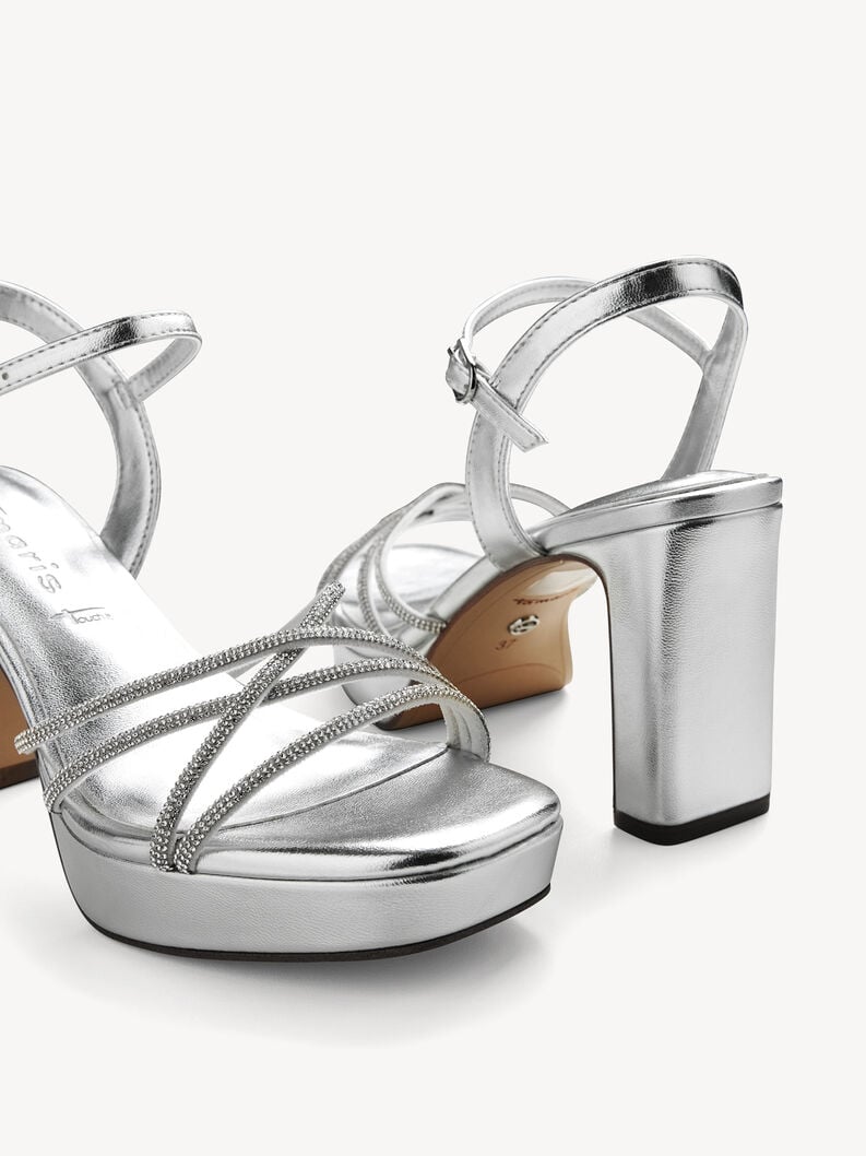 sandalo con tacco - argento 1-28036-42-941 compra tamaris sandali online