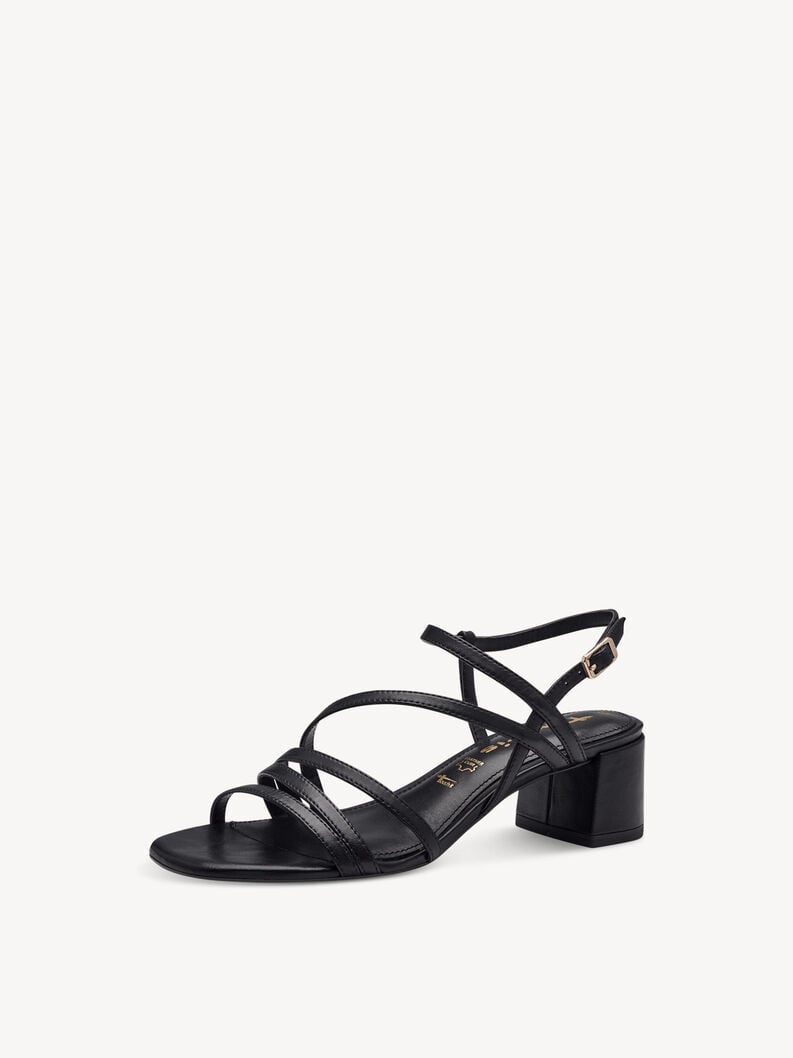 in pelle sandalo con tacco - nero 1-28211-42-001 compra tamaris sandali online