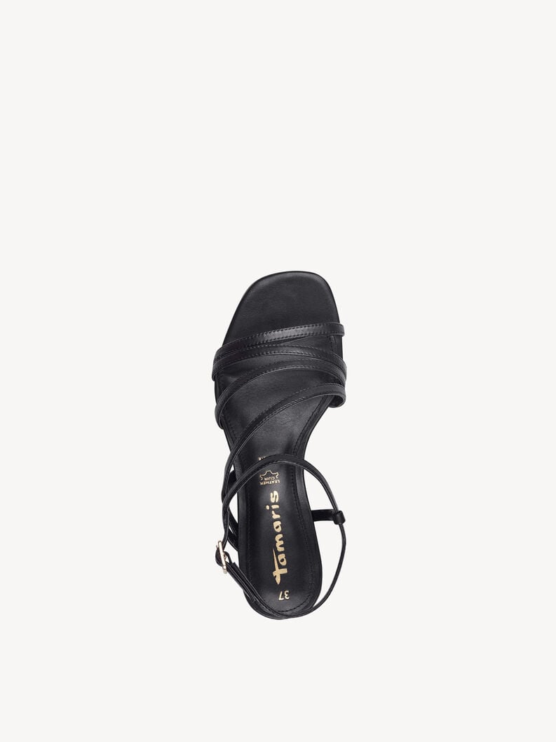 in pelle sandalo con tacco - nero 1-28211-42-001 compra tamaris sandali online